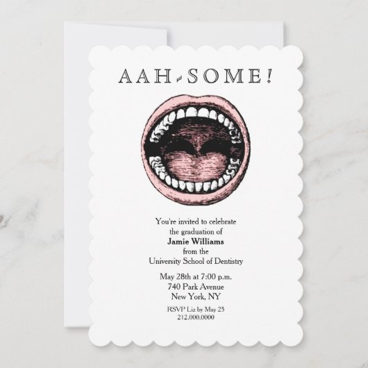 Einladung des Abschlusses der Zahnärzte (Vorderseite)