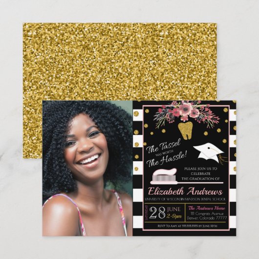 Einladung des Abschlusses der Zahnärzte (Vorne/Hinten)