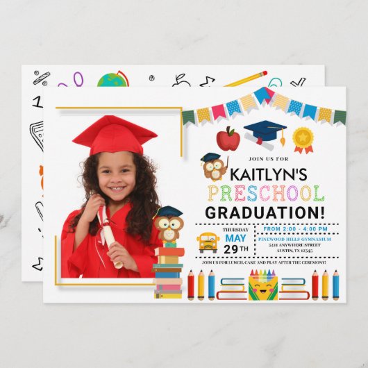 Einladung des Abschlusses des Fotos (Vorne/Hinten)