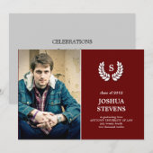 Einladung des Abschlusses des Law Wreath Law Foto (Vorne/Hinten)