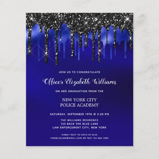 Einladung des Abschlusses des Polizeichefs (Vorderseite)