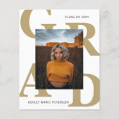 Einladung des Abschlusses "Foto der Haushaltsklass (Vorderseite)