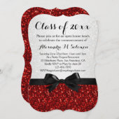 Einladung des Abschlusses "Funkelnd Bow in Rot/Wei (Vorne/Hinten)