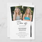 Einladung des Abschlusses für das Skript-Foto (Rückseite)