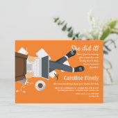 Einladung des Abschlusses für Laptop-Studien (Stehend Vorderseite)