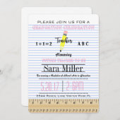 Einladung des Abschlusses für Notebook-Papierlehre (Vorne/Hinten)