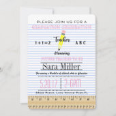 Einladung des Abschlusses für Notebook-Papierlehre (Vorderseite)