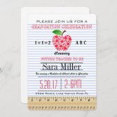 Einladung des Abschlusses für Notebook-Papierlehre (Vorne/Hinten)