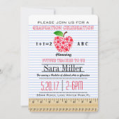 Einladung des Abschlusses für Notebook-Papierlehre (Vorderseite)