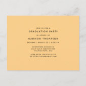 Einladung des Abschlusses für Typografie in zwei T Postkarte (Rückseite)