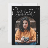 Einladung des Abschlusses "Graduate Arched Foto" (Vorderseite)