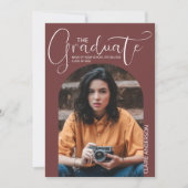 Einladung des Abschlusses "Graduate Arched Foto" (Vorderseite)