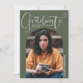 Einladung des Abschlusses "Graduate Arched Foto" (Vorderseite)