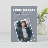 Einladung des Abschlusses Grand Foto (Stehend Vorderseite)