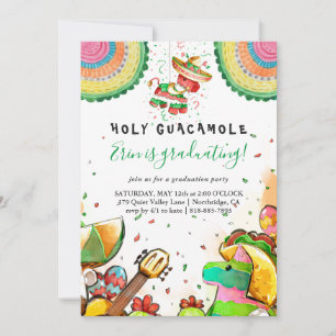Einladung des Abschlusses Heiligen Guacamole Fiest