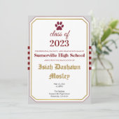 Einladung des Abschlusses mit einfachem Streifen (Stehend Vorderseite)