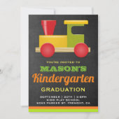 Einladung des Abschlusses "niedlich Toy Train Pres (Vorderseite)