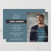 Einladung des Abschlusses Ribbon Cross (Vorne/Hinten)