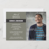 Einladung des Abschlusses Ribbon Cross (Vorderseite)