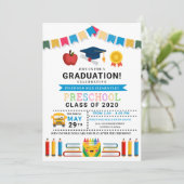 Einladung des Abschlusses vor der Schule (Stehend Vorderseite)