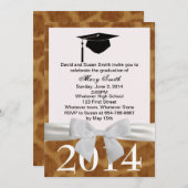 Einladung des Abschlusses Weißer Band und Giraffe (Vorne/Hinten)