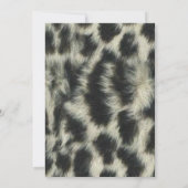 Einladung des Abschlusses White Ribbon Snow Leopar (Rückseite)