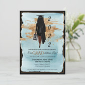 Einladung des afroamerikanischen Abschlusses (Dunk (Stehend Vorderseite)