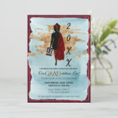 Einladung des afroamerikanischen Abschlusses (Dunk (Stehend Vorderseite)