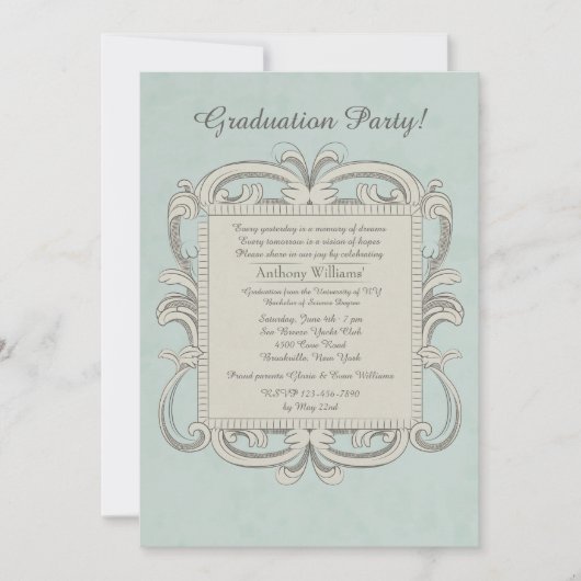 Einladung des akademischen Abschlusses (Vorderseite)