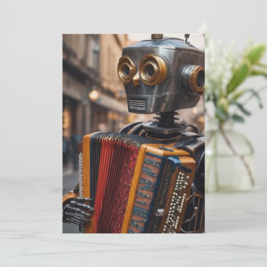 Einladung des Akkordeonroboters (Stehend Vorderseite)