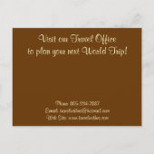 EINLADUNG DES ALTEN WELTKARTENREISEBÜROS (Rückseite)