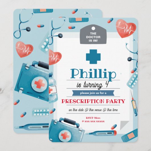 Einladung des Arztes für Kinder (Vorne/Hinten)