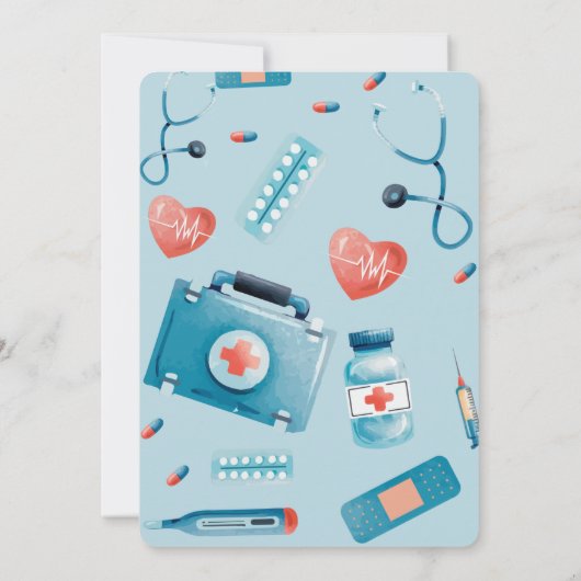 Einladung des Arztes für Kinder (Rückseite)