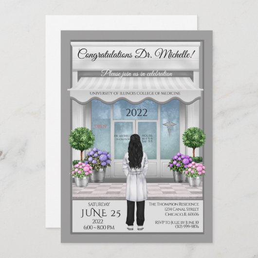 Einladung des Arztes zum Abschluss (Vorne/Hinten)