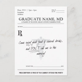 Einladung des Arztlehrers Abschluss-Verschreibung