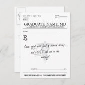 Einladung des Arztlehrers Abschluss-Verschreibung (Vorne/Hinten)