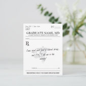 Einladung des Arztlehrers Abschluss-Verschreibung (Stehend Vorderseite)