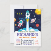 Einladung des Astronauten Boy zum Geburtstag (Vorderseite)