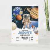 Einladung des Astronauten zum Geburtstag, Weltraum (Vorderseite)