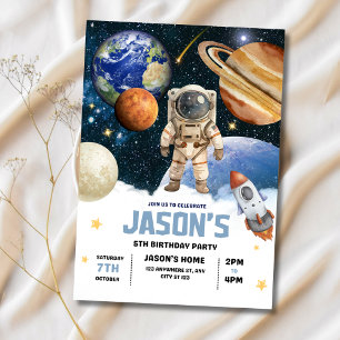 Einladung des Astronauten zum Geburtstag, Weltraum