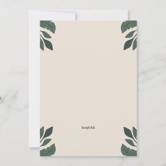 Einladung des Atrium Botanischen Gartens (Rückseite)