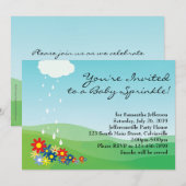 Einladung des Baby Sprinkle, primäre Blume und Reg (Vorne/Hinten)