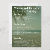 Einladung des Bachelorette Weekend Magazine (Rückseite)