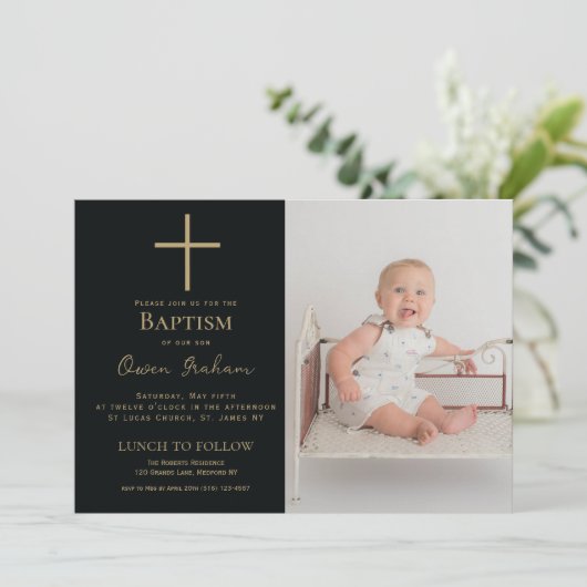 Einladung des Baptismus Simple Boy (Stehend Vorderseite)