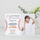 Einladung des Baseball-Fotos (Stehend Vorderseite)