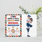 Einladung des Baseball-Fotos (Stehend Vorderseite)