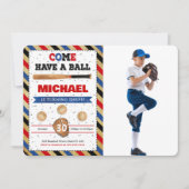 Einladung des Baseball-Fotos (Vorderseite)