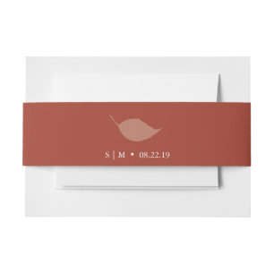 Einladung des Bauchs Monogram Orange Einladungsbanderole