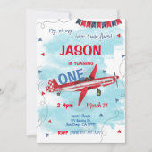 Einladung des bearbeitbaren Flugzeugs (Vorderseite)