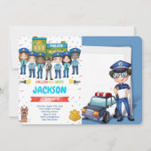 Einladung des bearbeitbaren Fotos der Polizei (Vorderseite)